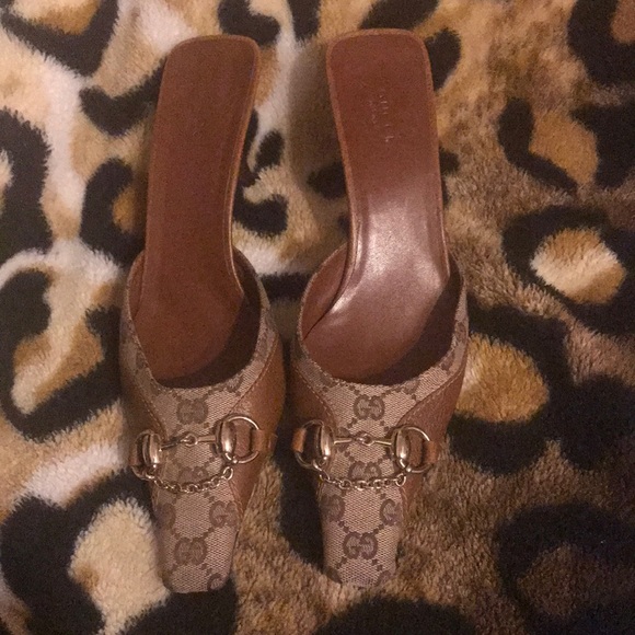 Gucci Shoes - SOLD Gucci slip on mini heels, made in Italy SOLD